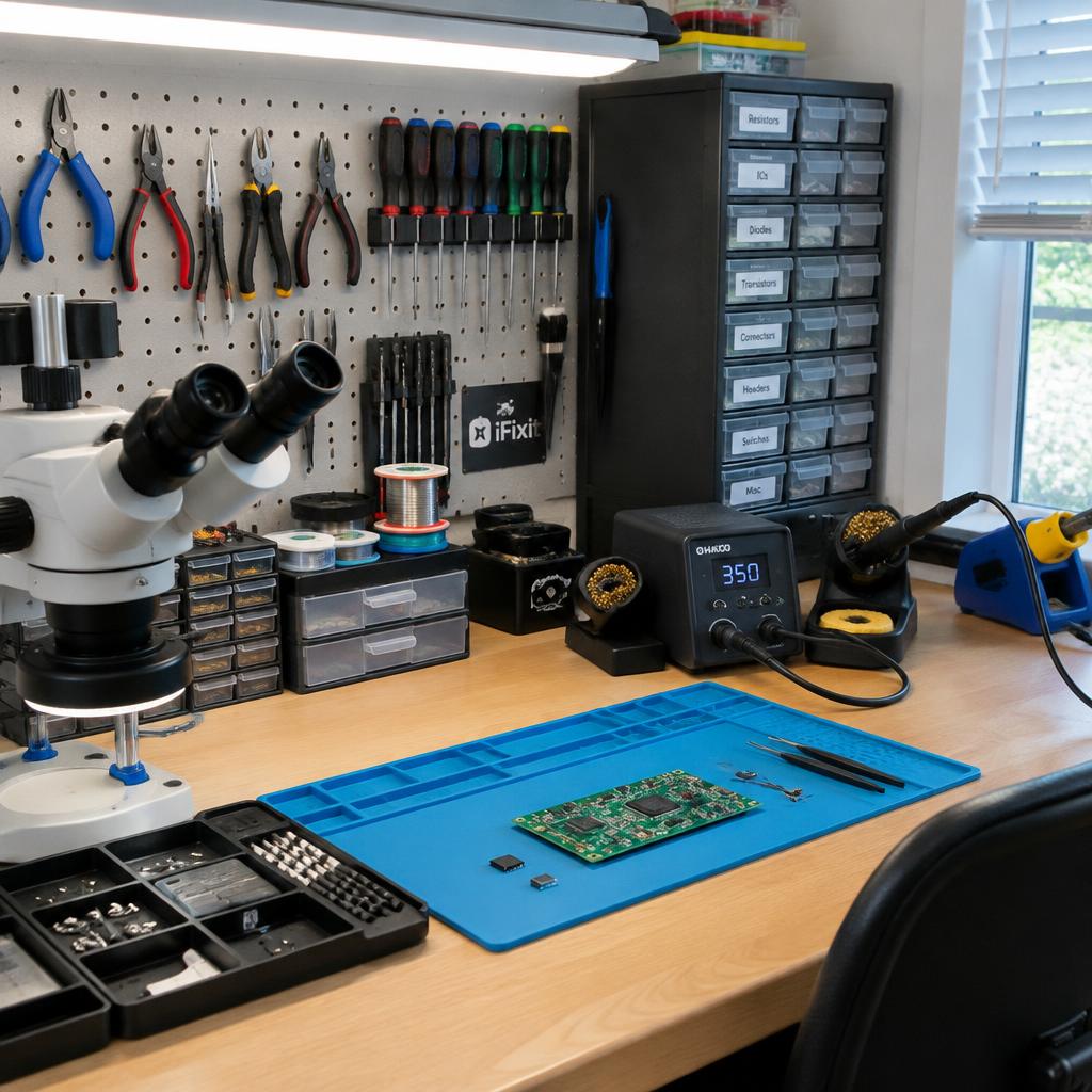 Tools aur components ki saaf-suthri workbench